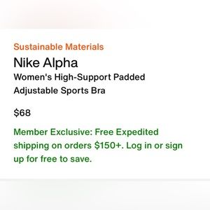 Nike sports bra